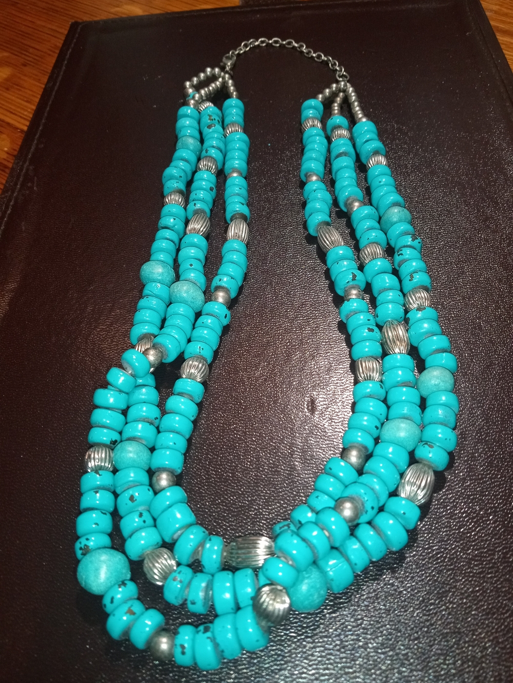 Turquoise Multi-Strand Beaded Necklace - Women Jewelry